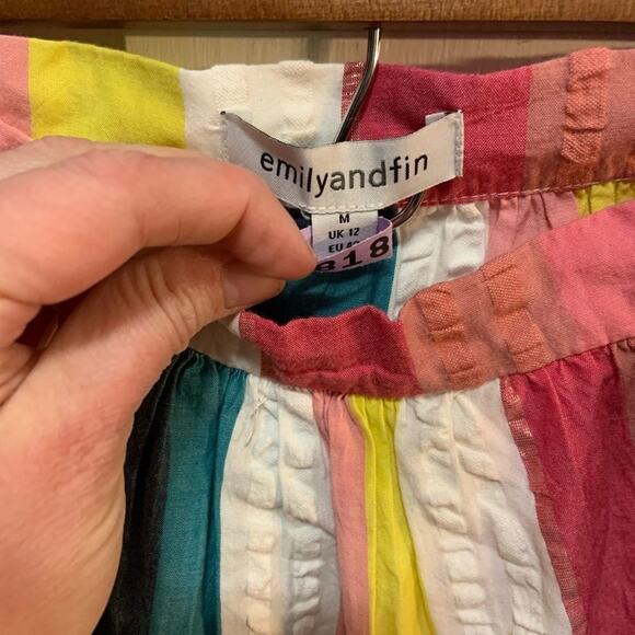 Emily and Fin “Iona” skirt maxi vertical striped Le Soleil line - Picture 4 of 7